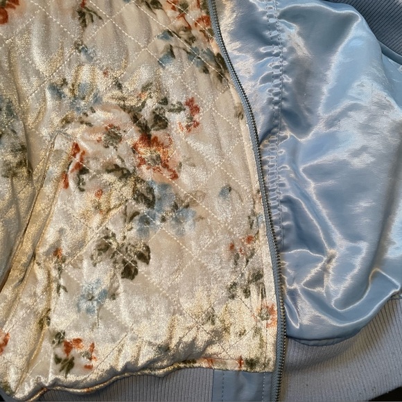 Urban Outfitters Quilted Floral Jacket, Sky Blue Size S Never Worn! - Picture 11 of 13